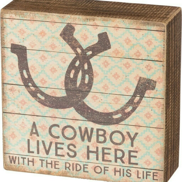 Cowboy Box Sign - Picture 1 of 1